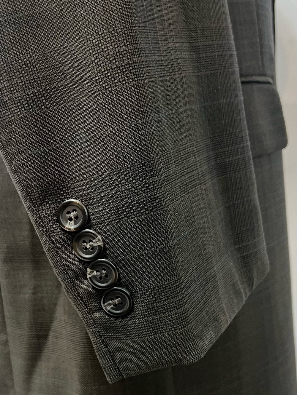 Ralph Lauren Men's 42 Blazer 34x29 Pants Dark Taupe Plaid Suit - Picture 2 of 8
